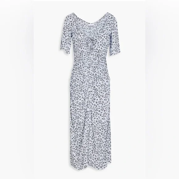 knee length dresses for ladies Fluid Crepe Wrap Midi Dress main image 0